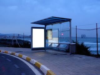 bus shelter mockup