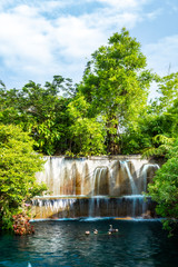 Built waterfall at Phatthalung Thailand.