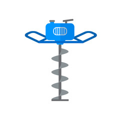 drilling drill vector flat icon. Electric disc tool