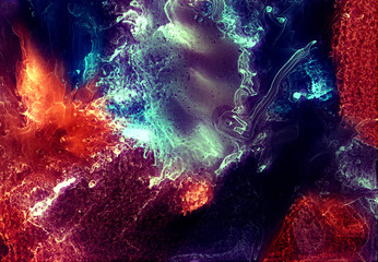 Alcohol ink, acrylic, watercolor colorful abstract background