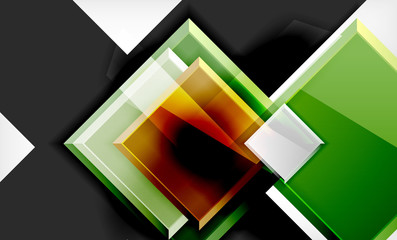 Bright colorful square shape blocks geometrical background