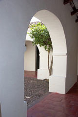 Courtyard in the colonial building in Salta, Argentina