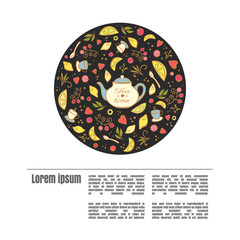 Tea time menu card