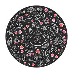 Tea time menu card