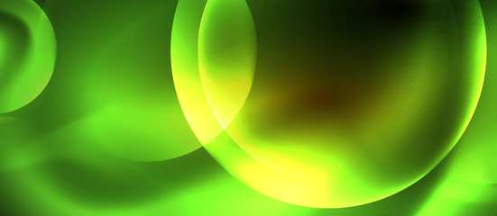Shiny neon circles abstract background