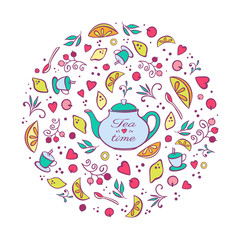 Tea time menu card