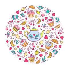 Tea time menu card