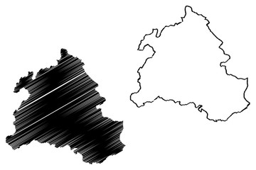 Zabul Province (Islamic Republic of Afghanistan, Provinces of Afghanistan) map vector illustration, scribble sketch Zabul map