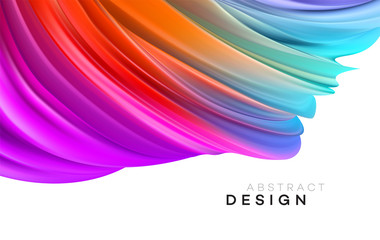 Color Flow Abstract shape poster design. Vector illustration
