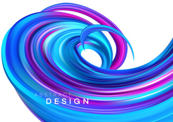 Color Flow Abstract shape poster design. Vector illustration