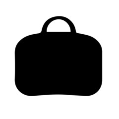 Black laptop bag isolated on white background