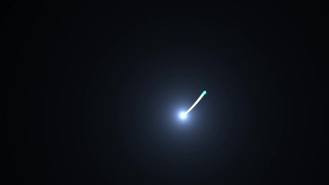 Blue Lights Flashing with Tail Wiggle on Black Background , Animation magic.