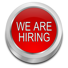 We are hiring Button - 3D illustration