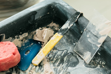 Ceramic mug made on a Potter's wheel in the workshop