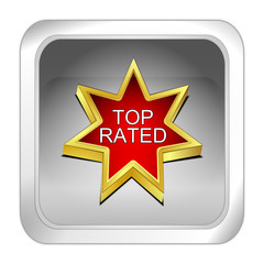 Top Rated Button - 3D illustration