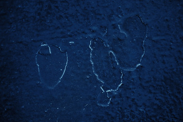 Vintage blue background. Rough painted wall of sapphire color. Imperfect plane of blue colored. Uneven old decorative toned backdrop of cyan tint. Texture of sapphirine hue. Ornamental stony surface.