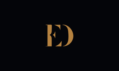 ED logo design template vector illustration