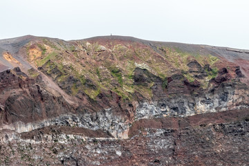 on the slopes of the crater of Vesuvius