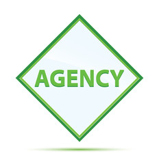 Agency modern abstract green diamond button