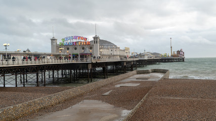 Fototapeta na wymiar The Brighton Pier, also known as the Palace Pier, Brighton, United Kingdom