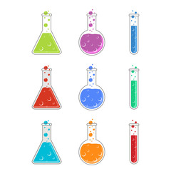 The three most common elements of chemical activity, as well as the most recognizable. Can be used for educational and promotional purposes. And as a designation of the category in online stores.