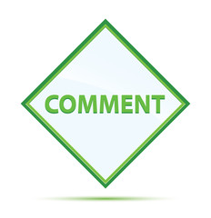 Comment modern abstract green diamond button