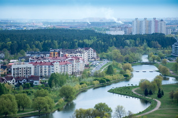 Minsk. View from the observation deck of the National library