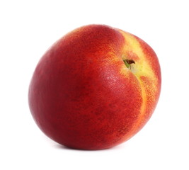Fresh ripe peach fruit isolated on white background