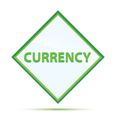 Currency modern abstract green diamond button