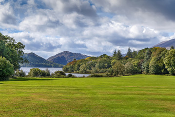 Fototapeta na wymiar Landscape with Muckross lake, Ireland