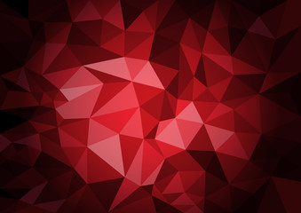 abstract dark red polygon illustration background. Vector triangular low poly style. 