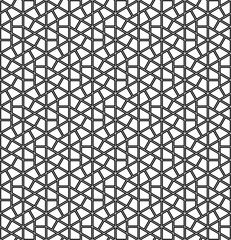 Seamless geometric ornament in black colors lines.