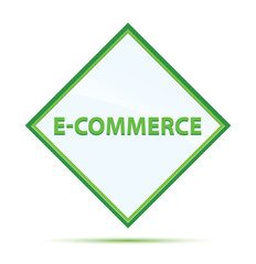 E-commerce modern abstract green diamond button