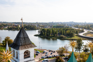 Naklejka premium Spaso-Preobrazhensky Monastery in Yaroslavl, Russia abstract decorative architectural belfry details