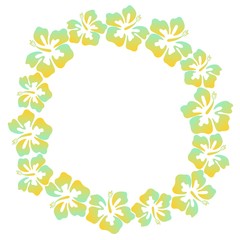 Summer hibiscus beautiful flower vector illustration