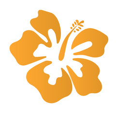 Obraz premium Summer hibiscus beautiful flower vector illustration