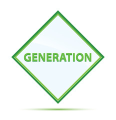Generation modern abstract green diamond button