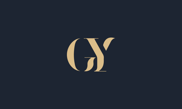 GY logo design template vector illustration minimal design