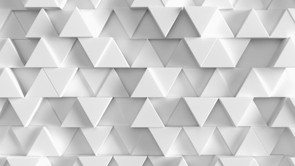 White triangle background texture. 3d rendering, 3d illustration.