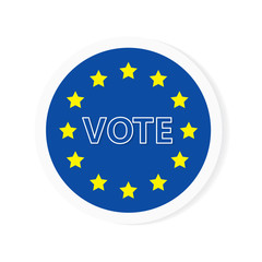 european election sign- vector illustration