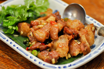 fried sliced pork or fried pork