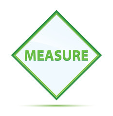 Measure modern abstract green diamond button