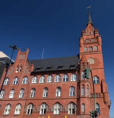 Obraz premium Town Hall in Berlin Steglitz (Built between 1896 and 1897) from March 28, 2017, Germany