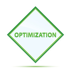 Optimization modern abstract green diamond button
