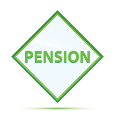 Pension modern abstract green diamond button