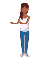 beautiful young woman cartoon