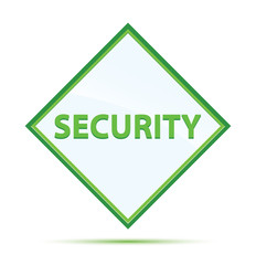 Security modern abstract green diamond button