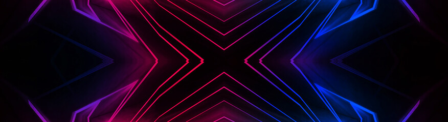 Fototapeta premium Abstract background neon with lines and glow