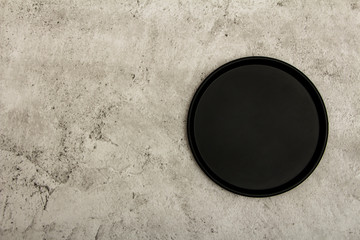 White paper bag package on gray background. Place for text. Mock up concept for gift wrapping.