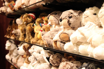 stuffed animals in a shop in Chamonix (France)